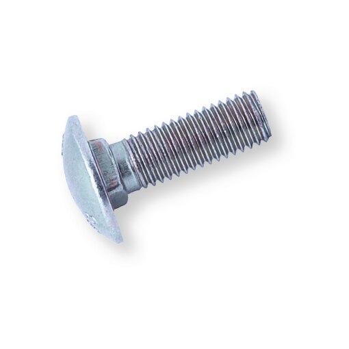 Vis tête ronde collet carré DIN 603 12x40 zingué blanc 8.8